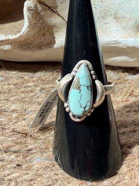 Dry Creek Turquoise Teardrop Sterling Ring
